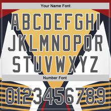 Load image into Gallery viewer, Custom Steel Gray Vegas Gold-White 3D Pattern Design Abstract Sport Authentic Baseball Jersey