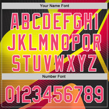 Charger l'image dans la galerie, Custom Neon Pink Neon Yellow-White 3D Pattern Design Abstract Sport Authentic Baseball Jersey