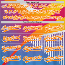 Загрузить изображение в средство просмотра галереи, Custom Pink Bay Orange Light Blue-White 3D Pattern Design Abstract Sport Authentic Baseball Jersey