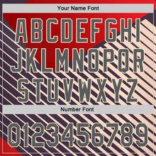 Load image into Gallery viewer, Custom Red Steel Gray=Cream 3D Pattern Design Abstract Sport Authentic Baseball Jersey