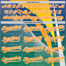 Load image into Gallery viewer, Custom Kelly Green Bay Orange-White 3D Pattern Design Abstract Sport Authentic Baseball Jersey