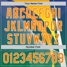 Load image into Gallery viewer, Custom Kelly Green Bay Orange-White 3D Pattern Design Abstract Sport Authentic Baseball Jersey