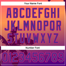 Загрузить изображение в средство просмотра галереи, Custom Hot Pink Purple 3D Pattern Design Hawaii Palm Trees Authentic Baseball Jersey