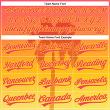 Charger l'image dans la galerie, Custom Neon Pink Yellow 3D Pattern Design Hawaii Palm Trees Authentic Baseball Jersey