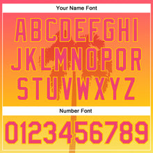 Charger l'image dans la galerie, Custom Neon Pink Yellow 3D Pattern Design Hawaii Palm Trees Authentic Baseball Jersey