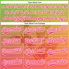 Laden Sie das Bild in den Galerie-Viewer, Custom Neon Green Neon Pink-White 3D Pattern Design Hawaii Palm Leaves Authentic Baseball Jersey