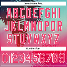 Charger l'image dans la galerie, Custom Aqua Neon Pink-White 3D Pattern Design Hawaii Palm Leaves Authentic Baseball Jersey