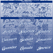 Load image into Gallery viewer, Custom Royal White 3D Pattern Design Seashells And Starfishes Authentic Basketball Jersey