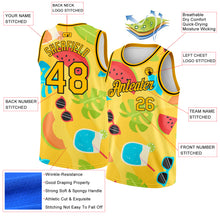Загрузить изображение в средство просмотра галереи, Custom Gold Black 3D Pattern Summer Hawaii Beach Holiday Authentic Basketball Jersey