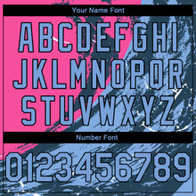 Загрузить изображение в средство просмотра галереи, Custom Pink Light Blue-Black 3D Pattern Summer Beach Surfing Authentic Basketball Jersey