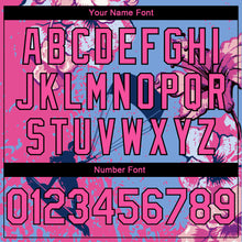 Загрузить изображение в средство просмотра галереи, Custom Light Blue Pink-Black 3D Pattern Flowers And Beach Surfing Authentic Basketball Jersey