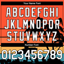 Загрузить изображение в средство просмотра галереи, Custom Orange White-Black 3D Pattern Hawaii Beach Palm Trees Authentic Basketball Jersey