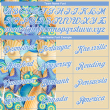 Загрузить изображение в средство просмотра галереи, Custom City Cream Light Blue-White 3D Pattern Beach Seashells And Starfishes Authentic Basketball Jersey