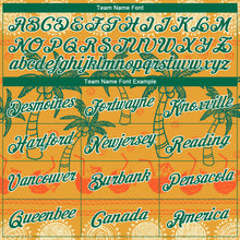 Загрузить изображение в средство просмотра галереи, Custom Bay Orange Kelly Green-White 3D Pattern Hawaii Beach Palm Trees Authentic Basketball Jersey