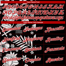 Загрузить изображение в средство просмотра галереи, Custom Black Red-White 3D Pattern Hawaii Palm Leaves Authentic Basketball Jersey