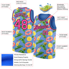 Загрузить изображение в средство просмотра галереи, Custom Light Blue Pink-Black 3D Pattern Summer Hawaii Beach Holiday Authentic Basketball Jersey