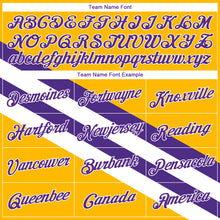 Load image into Gallery viewer, Custom Gold Purple-White Modern Authentic City Edition Basketball Jersey