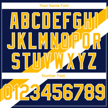 Load image into Gallery viewer, Custom Navy Gold-White Modern Authentic City Edition Basketball Jersey