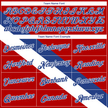 Load image into Gallery viewer, Custom Red Royal-White Modern Authentic City Edition Basketball Jersey