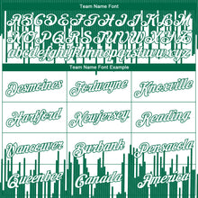 Load image into Gallery viewer, Custom White Kelly Green Abstract Vertical Lines Authentic City Edition Basketball Jersey