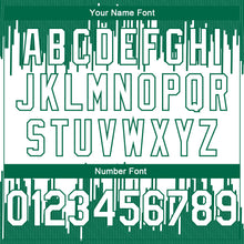 Load image into Gallery viewer, Custom White Kelly Green Abstract Vertical Lines Authentic City Edition Basketball Jersey