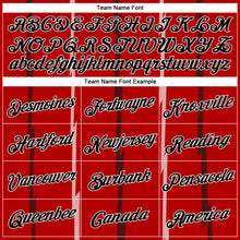 Load image into Gallery viewer, Custom Red Black-White Lines Authentic City Edition Basketball Jersey