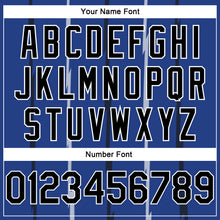 Загрузить изображение в средство просмотра галереи, Custom Royal Black-White Lines Authentic City Edition Basketball Jersey