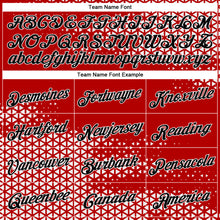 Load image into Gallery viewer, Custom Red Black-White Triangle Shapes Authentic City Edition Basketball Jersey