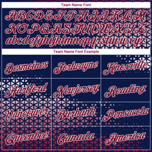 Load image into Gallery viewer, Custom Navy Maroon-White Triangle Shapes Authentic City Edition Basketball Jersey