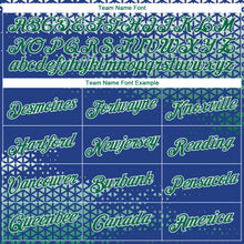 Load image into Gallery viewer, Custom Royal Kelly Green-White Triangle Shapes Authentic City Edition Basketball Jersey