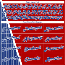 Charger l'image dans la galerie, Custom Red Royal-White Triangle Pinstripes Authentic City Edition Basketball Jersey
