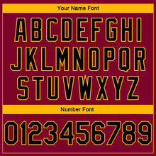 Load image into Gallery viewer, Custom Maroon Black-Gold Side Stripes Authentic City Edition Basketball Jersey