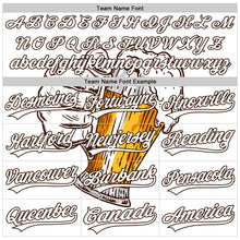 Загрузить изображение в средство просмотра галереи, Custom White Brown 3D Pattern Design Beer Festival Authentic Baseball Jersey