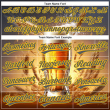 Charger l'image dans la galerie, Custom Steel Gray Yellow 3D Pattern Design International Beer Day Authentic Baseball Jersey