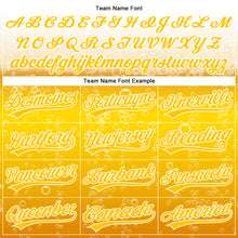 Загрузить изображение в средство просмотра галереи, Custom Yellow White 3D Pattern Design Beer Authentic Baseball Jersey