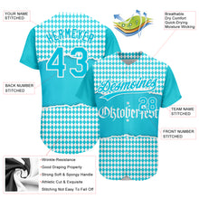 Load image into Gallery viewer, Custom Lakes Blue White 3D Pattern Design Oktoberfest Authentic Baseball Jersey

