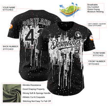 Загрузить изображение в средство просмотра галереи, Custom Black White 3D Pattern Design Dripping Splatter Art Authentic Baseball Jersey