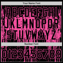 Загрузить изображение в средство просмотра галереи, Custom Black Pink 3D Pattern Design Dripping Splatter Art Authentic Baseball Jersey