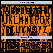 Загрузить изображение в средство просмотра галереи, Custom Black Bay Orange 3D Pattern Design Dripping Splatter Art Authentic Baseball Jersey