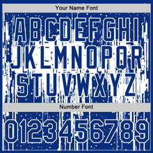 Загрузить изображение в средство просмотра галереи, Custom Royal White 3D Pattern Design Dripping Splatter Art Authentic Baseball Jersey