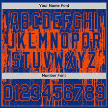 Загрузить изображение в средство просмотра галереи, Custom Royal Orange 3D Pattern Design Dripping Splatter Art Authentic Baseball Jersey