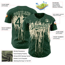 Load image into Gallery viewer, Custom Green Cream 3D Pattern Design Dripping Splatter Art Authentic Baseball Jersey