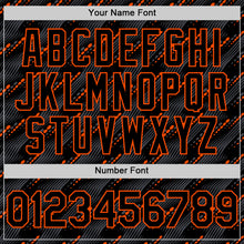 Загрузить изображение в средство просмотра галереи, Custom Black Orange 3D Pattern Design Slant Lines Authentic Baseball Jersey