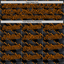 Загрузить изображение в средство просмотра галереи, Custom Black Bay Orange 3D Pattern Design Slant Lines Authentic Baseball Jersey