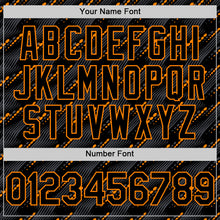 Загрузить изображение в средство просмотра галереи, Custom Black Bay Orange 3D Pattern Design Slant Lines Authentic Baseball Jersey