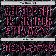 Загрузить изображение в средство просмотра галереи, Custom Black Pink 3D Pattern Design Slant Lines Authentic Baseball Jersey