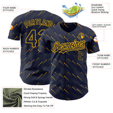 Загрузить изображение в средство просмотра галереи, Custom Navy Red 3D Pattern Design Slant Lines Authentic Baseball Jersey