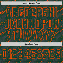 Загрузить изображение в средство просмотра галереи, Custom Green Green-Orange 3D Pattern Design Slant Lines Authentic Baseball Jersey