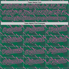 Загрузить изображение в средство просмотра галереи, Custom Kelly Green-Pink 3D Pattern Design Slant Lines Authentic Baseball Jersey