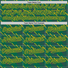 Загрузить изображение в средство просмотра галереи, Custom Kelly Green-Gold 3D Pattern Design Slant Lines Authentic Baseball Jersey